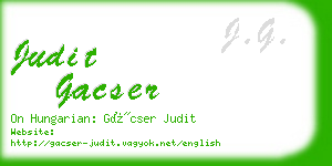 judit gacser business card